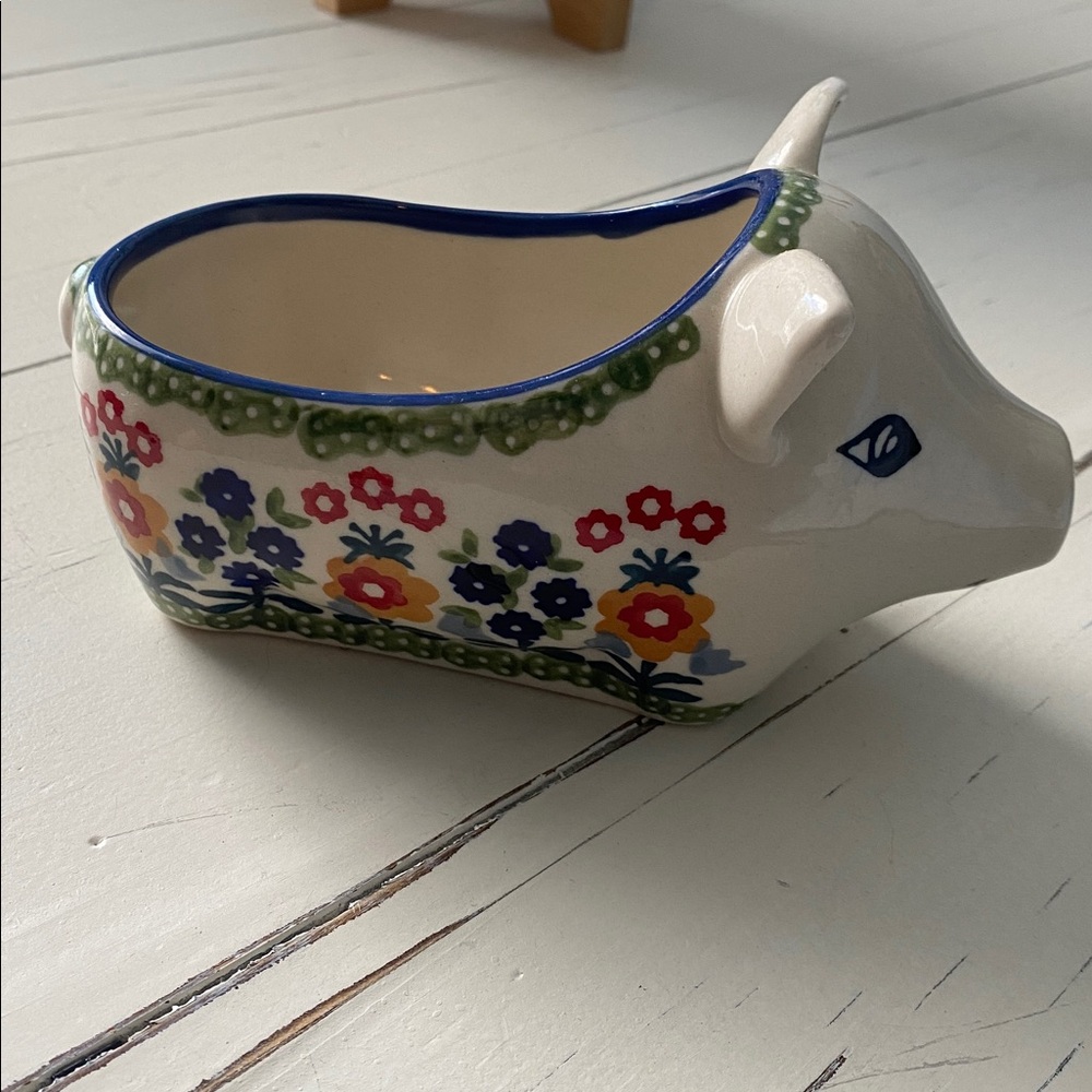 Unikat Signature Polish Pottery Pig - Picture 3 of 6